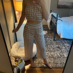 Aerie 2 piece Gingham Set